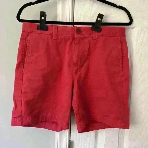 Men’s JCrew Size 30 7” Inseam Shorts Red/Dark Salmon - Picture 1 of 3
